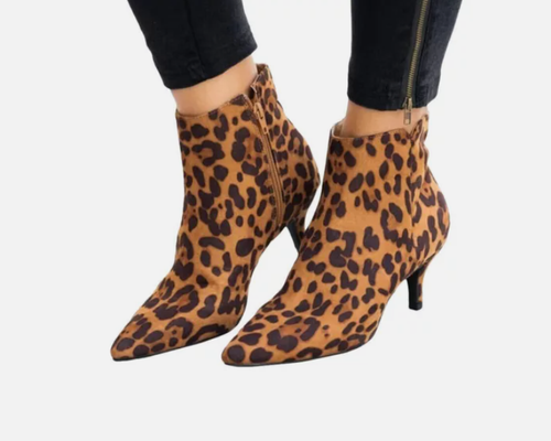 Womens Ankle Boots Low Mid Kitten Heel Work OL Pointed Toe Booties Shoes Size~ - Picture 22 of 23