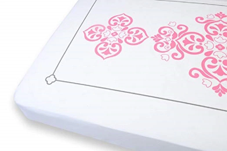 Juego de cama para cuna Sumersault PRINCESS rosa 4 piezas, edredón 2 sábanas para cuna con volantes antipolvo Foto 2 de 4