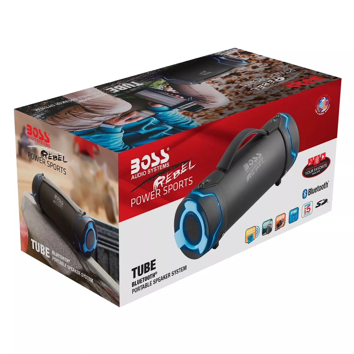 Boss tube portable hotsell bluetooth speaker system