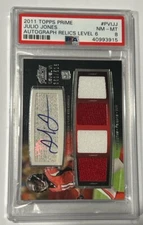 2011 Topps Prime Julio Jones Jersey Relics/515 Level 6 Rookie Patch Auto RC