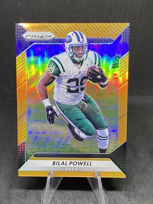 Bilal Powell Orange Refractor SP Card 2016 Prizm NFL 096/299 Jets Football