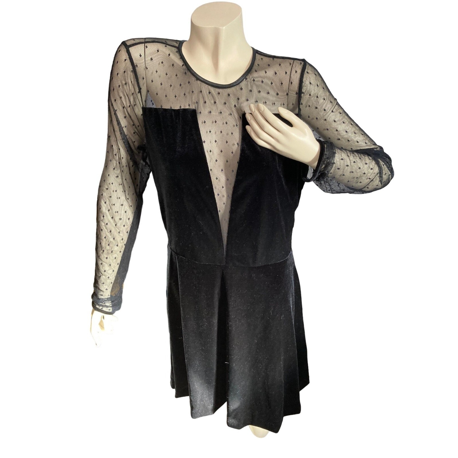 Xoxo XL mesh and velvet dress - image 2