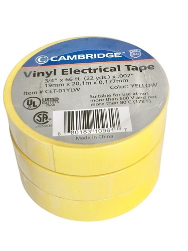 Electrical Tape, 3/4"X66'  VALUE PACK - Picture 10 of 12