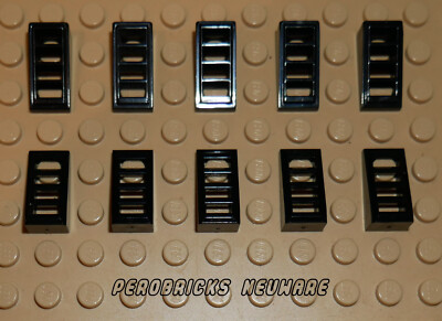 Lego Basic 10x Slope 18 2 x 1 x 2/3 mit 4 Schlitzen schwarz #61409 NEUWARE
