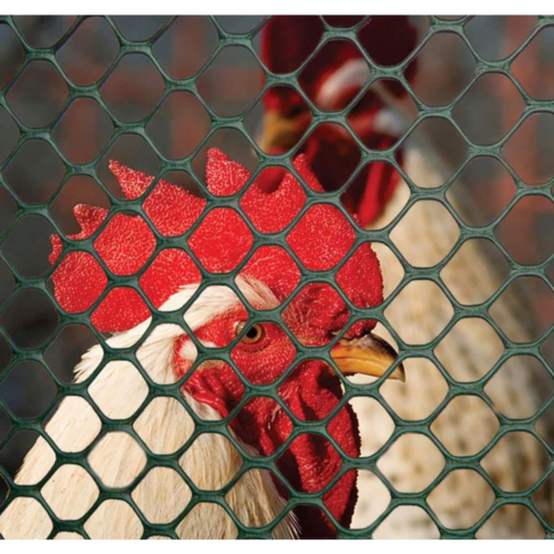 3 Ft. X 25 Ft. Plastic Poultry Hex Garden Fence Netting, Green - Picture 9 of 12