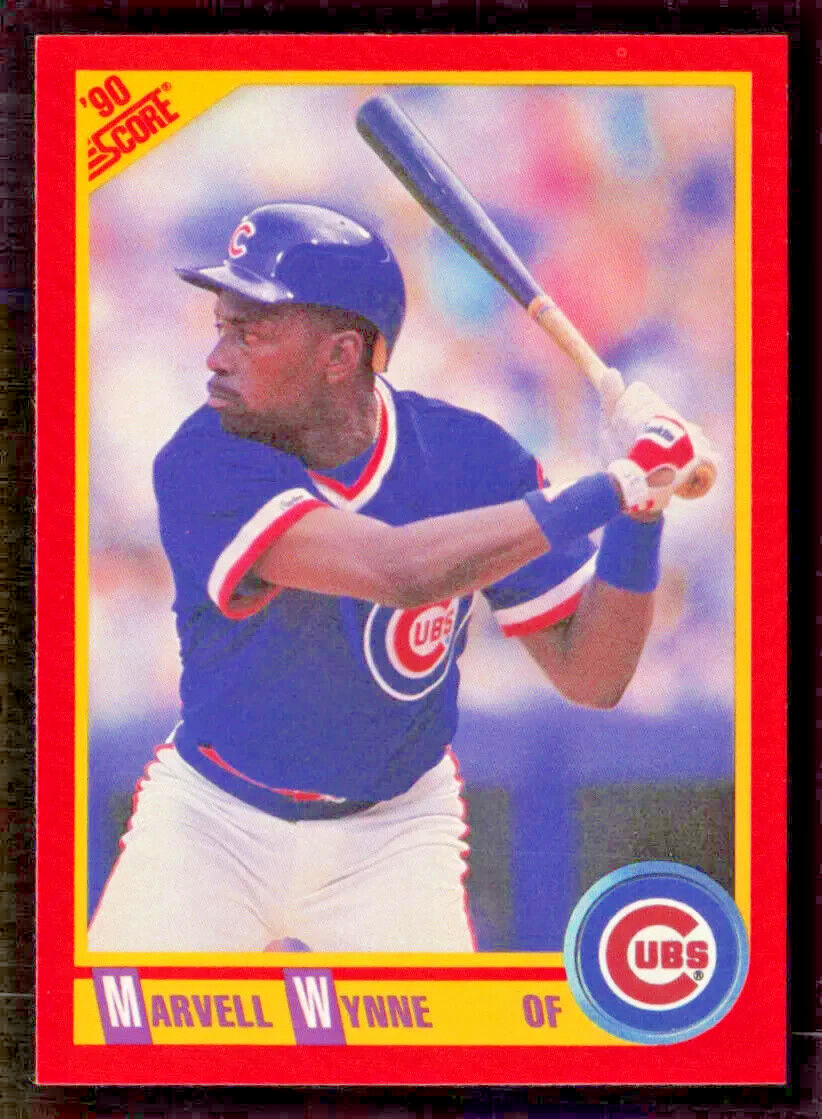 1990 Score  #337  Marvell Wynne    Outfield   Chicago Cubs  FREE shipping