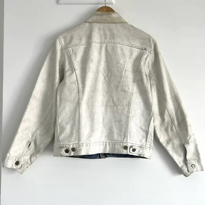 Maison Margiela 0 10 AW1999 Artisanal White Painted Denim Jacket