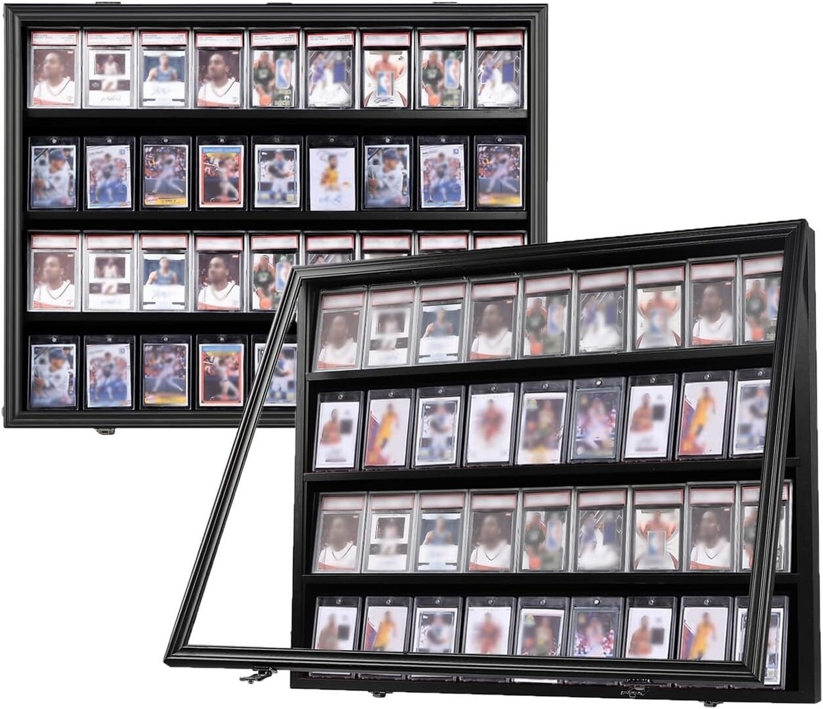 Graded Trading Card Display Case 2 Pcs 36 Sport Baseball Football