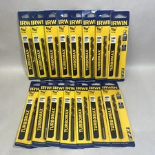 15 Pack Lot -Irwin 73318 Turbomax Straight Shank Drill Bit, 9/32"