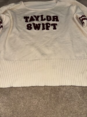 Taylor Swift Knit Sweater Ivory RED Taylors Version 22 XL | eBay