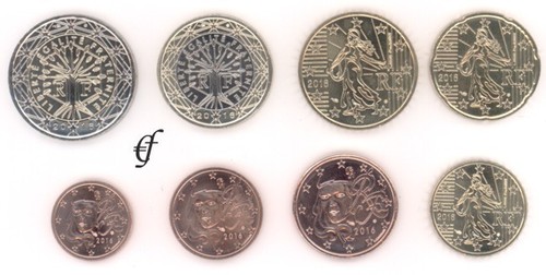Frankreich alle 8 Münzen 1 Cent - 2 Euro Kursmünzenset KMS alle Jahre wählen - Picture 18 of 26