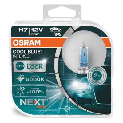 H7 OSRAM COOL BLUE INTENSE NEXT GEN 64210CBN-HCB Globe Bulbs (Twin Pack) 5000K
