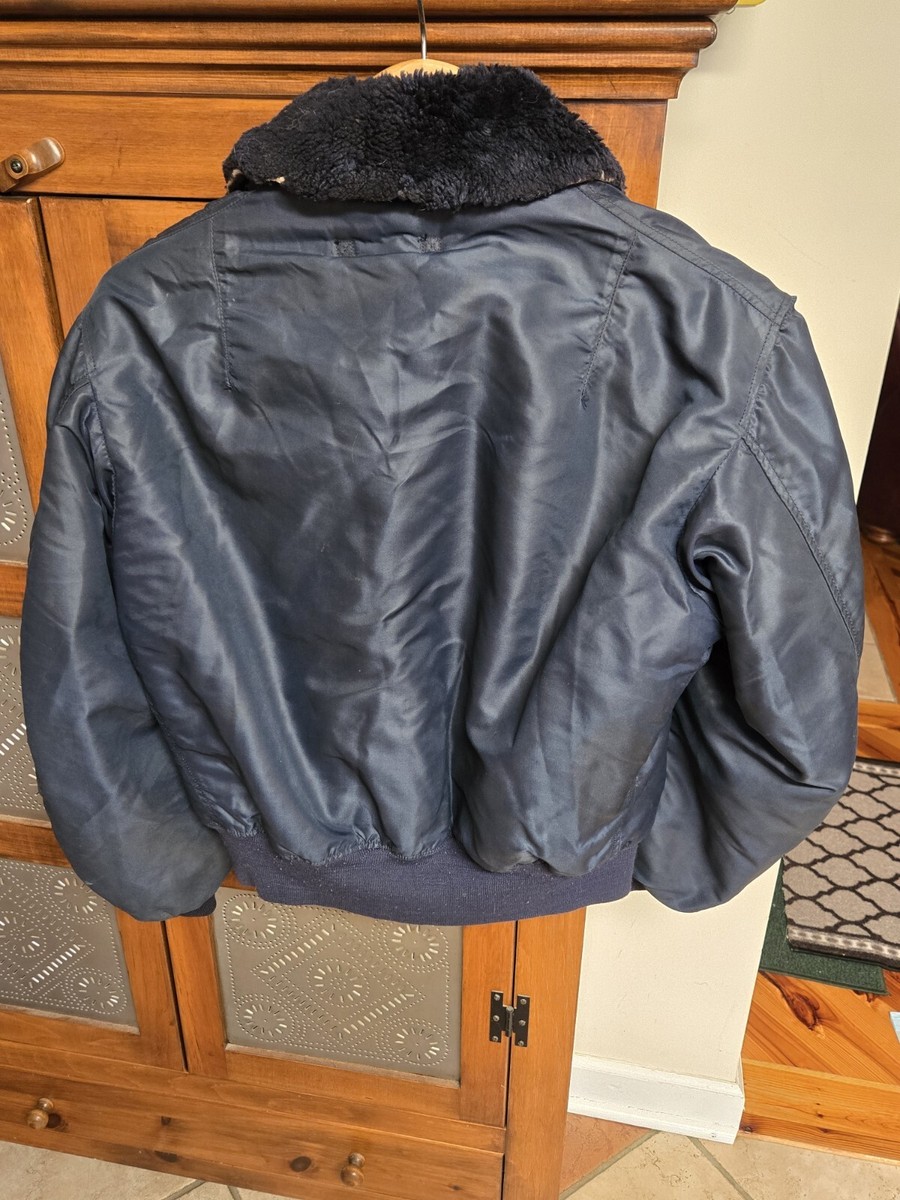Vintage Original Korean era USAF B-15C 1950's Blue Flight Jacket