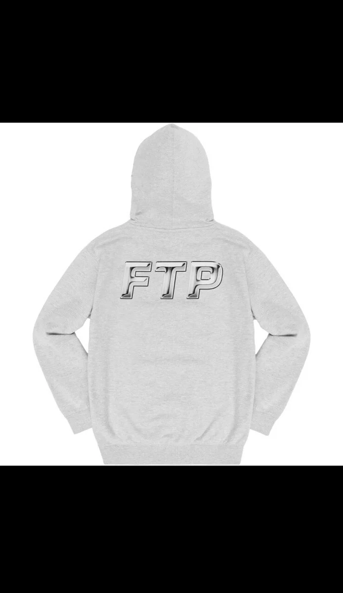 FTP Chrome Logo Gray Hoodie Men s Medium