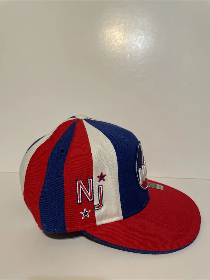 Chapéu cata-vento vintage New Jersey Nets Reebok NBA Hardwood Classics tamanho 7 1/4 - Imagem 3 de 4