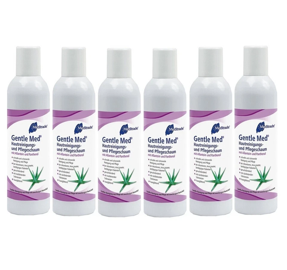 6 x Meditrade Gentle Med® Hautreinigungs- & Pflegeschaum 500ml Hautschutz Pflege