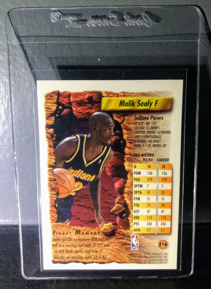 1993-94 Topps Finest Malik Sealy #216 Basketball Card | eBay