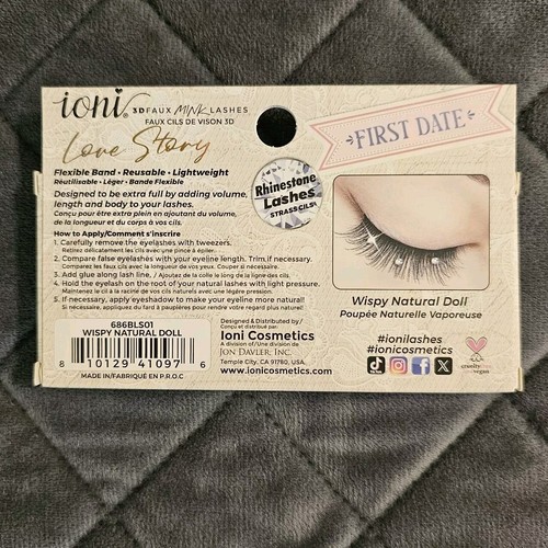 Ioni 686BLSO1 3D Faux Mink Rhinestone Lashes Collection - Love Story - Picture 2 of 2