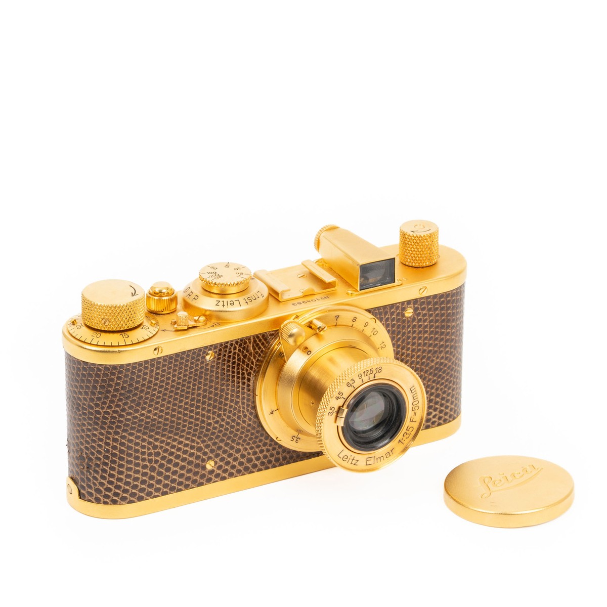 Leica Standard (Model E) 'Luxus' gold plated replica+ Elmar 50mm f