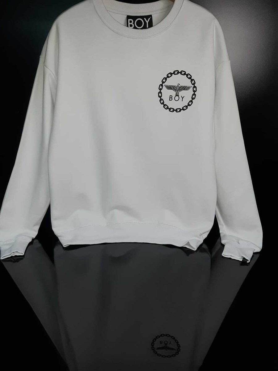 BOY LONDON BACKPRINT EAGLE PRINT SWEATSHIRT-WHITE/BLACK. | eBay