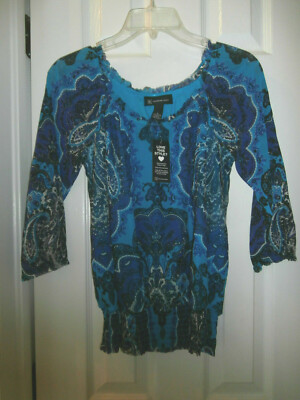 NWT NEW MACYS INC TOP SMALL BLOUSE LINED STRETCH NYLON SEMI SHEER