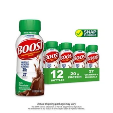 BOOST High Protein Nutritional Drink, Rich Chocolate, 20g Protein, 12 - 8 fl oz