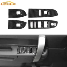 Carbon Fiber ABS Window Lift Panel Cover Trim For Chevy Silverado SIERRA 2007-13