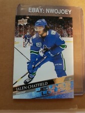 JALEN CHATFIELD 2020-21 UD SERIES 2 #452 YOUNG GUNS FRENCH JEUNES LOUPS CANUCKS
