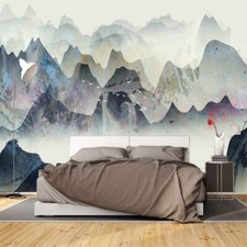 Area Pearl Linearity 3D Blockout Photo Print Curtain Fabric Curtains Window