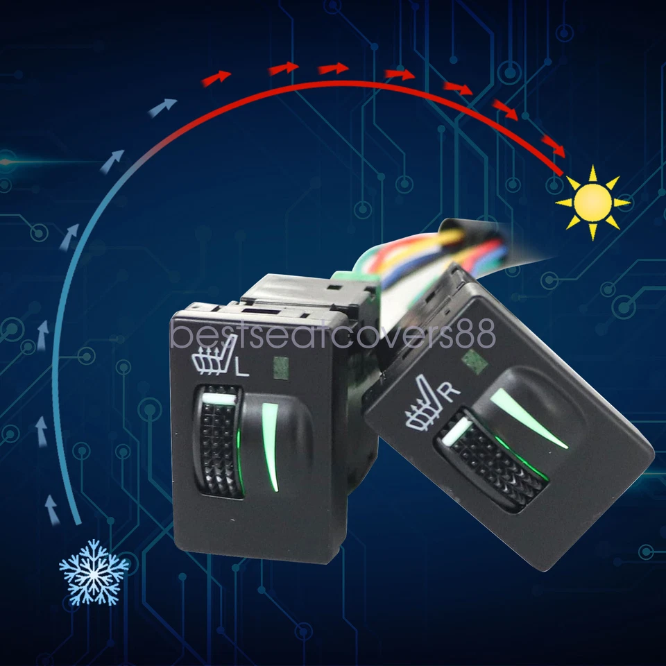 Asiento térmico 2 asientos, calentador de asiento PARA TOYOTA 4Runner TACOMA Tundra Prius Highlander Foto 3 de 4