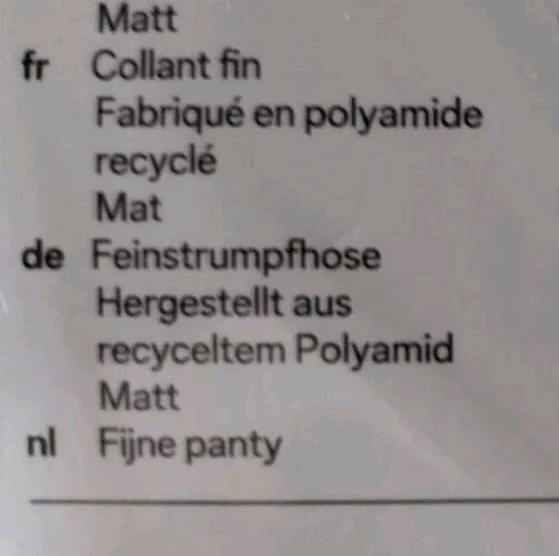 Gr. 44 46 L NEU - 3 Fein Strumpfhosen 20 den Recycled Polyamide matt, Powder - Bild 4 von 4