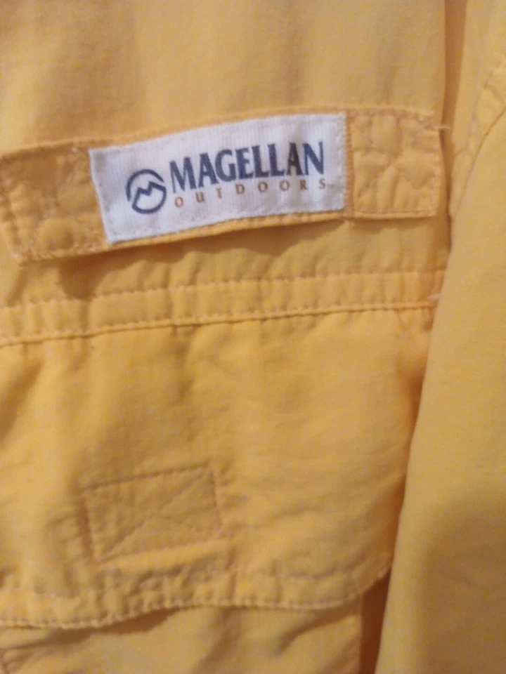 Magellan Fishing Shirt Mens XXL Yellow Vented Button Long Sleeve MagWick - Image 4 of 4