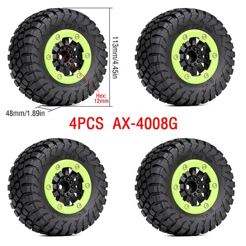 110mm RC Car Rubber Tires Wheel for 1/10 Truck ARRMA SENTON XLH 9125 Traxxas - Picture 8 of 16