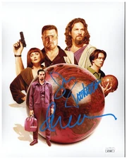 John Turturro Julianne Moore Signed 8x10 Photo The Big Lebowski Autographed JSA