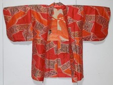 Kimono japonais Meisen Haori tourbillon diamant géométrique Hanabishi vine pu...