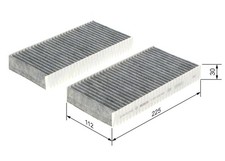 Innenraumfilter BOSCH 1 987 435 549 Aktivkohlefilter für EP HONDA CIVIC CR EU EV