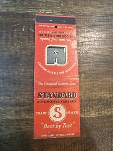 Universal Matchbook Cleveland Ohio STANDARD AUTOMOTIVE BRUSHES