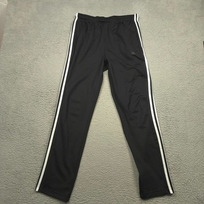 Adidas Mens Tapered 3 Stripe Pants Large Black Jogger Athletic Training DU1804