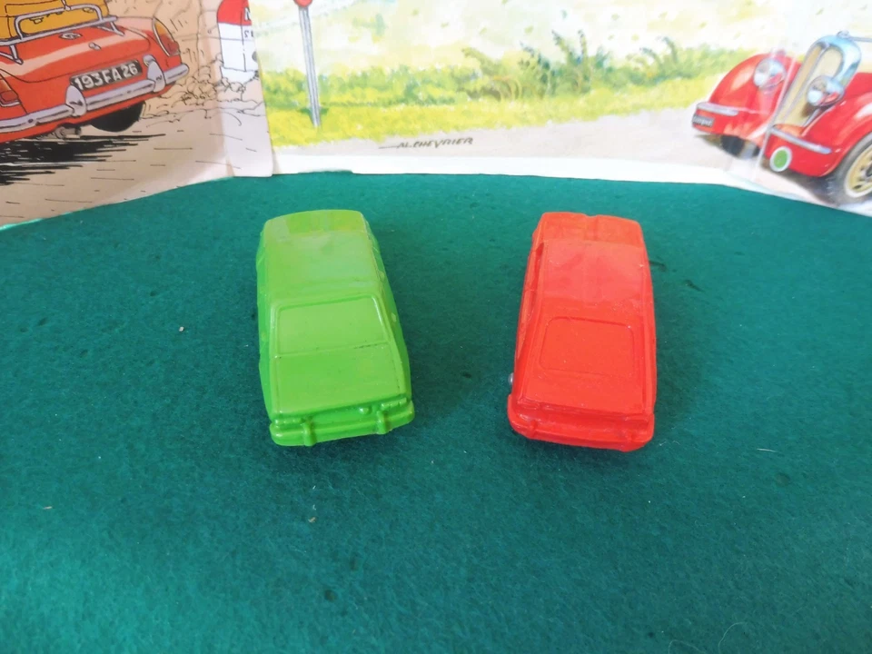 Tomte et Laerdal Lot de 2 Renault R12 verte et R16 rouge 1/43 - Photo 3/3