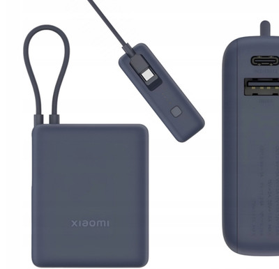 Xiaomi 33W Power Bank 10000 mAh   Powerbank mit integriertem USB-C Kabel | Blau