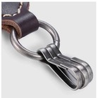 Monogramed Mio Marino Ringlet Alphabet Keychain Letter D Leather Silver tone — photo 6