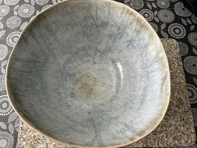 Crate & Barrel Organic Centerpiece Pottery Bowl
