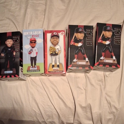 Cincinnati Reds MLB Bobblehead Collection Hunter Greene Ross Barnhart Encarnaci…
