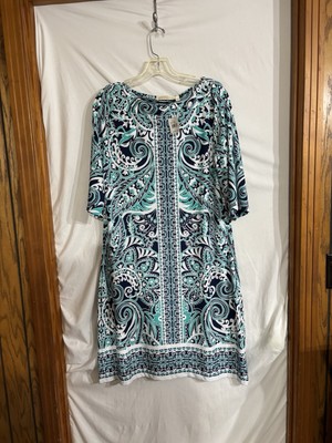 NWT Maria Gabrielle Women's L  Paisley Print Dress