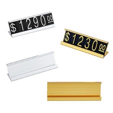 1set 4pcs Price Display Stand 2 colors Aluminium Alloy Base for Price Tag Cubes