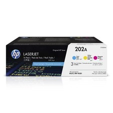 HP 202A Cyan, Magenta, Yellow Toner Cartridges Printers 3-Pack Works with Co