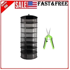 HOT 8 Layer Food Dehydrator Rack Tray Hanging Solar Jerky Meat Beef Fruit Herb