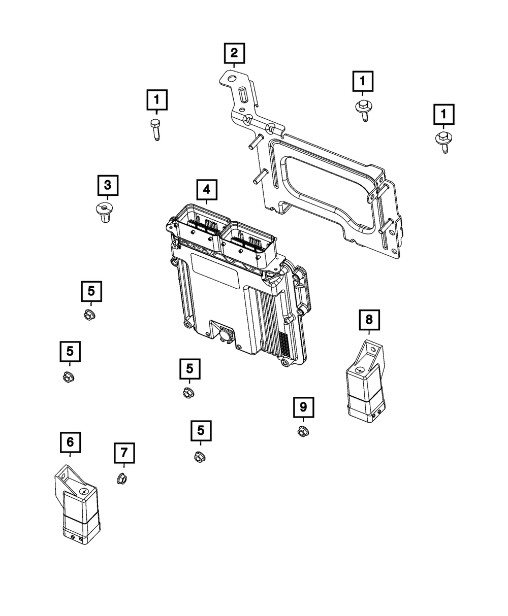 Genuine Mopar Powertrain Control Module 68256850AA