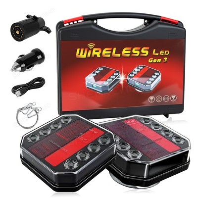 Upgraded Version Wireless Trailer Lights, Magnetic Trailer Lights Wireless Kit