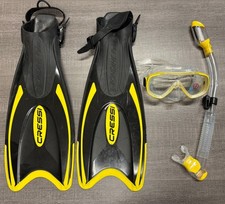 Cressi Rodine Palau Snorkel Set Yellow - Multiple Sizes 